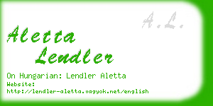 aletta lendler business card